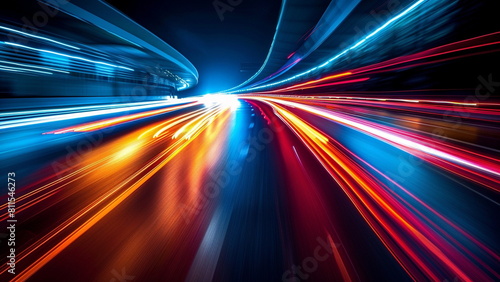 Acceleration Speed. acceleration speed motion on night road: light, car, night, fast, motion, background, speed, road, traffic, blurring photo