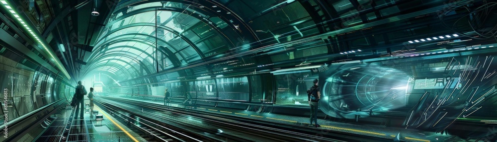 digital painting of the future with underground transportation networks digital painting of the future with underground transportation networks