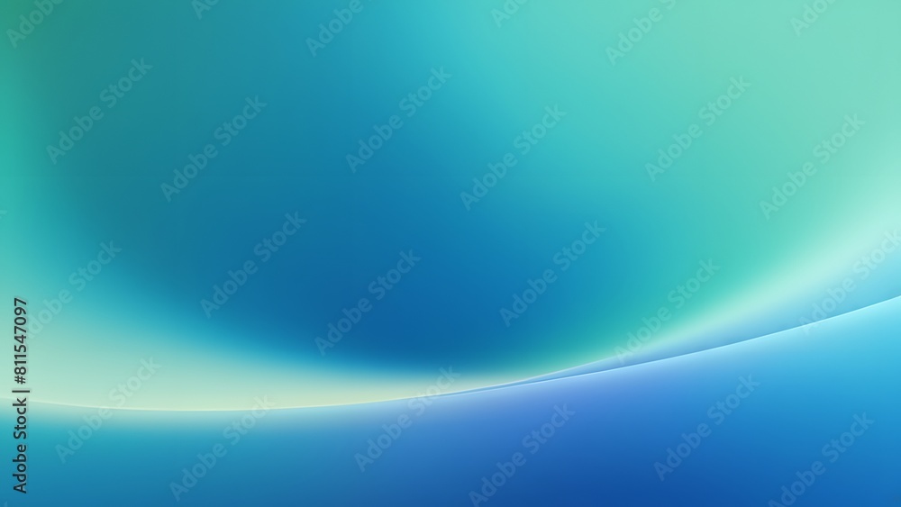 Fototapeta premium Soft blue and green gradient background with smooth transition