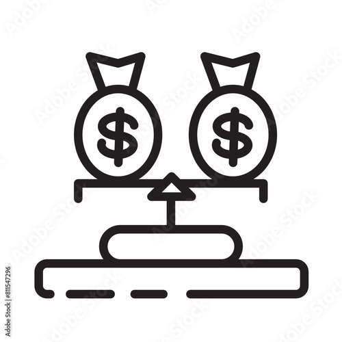 Measuring Scale Stability Line Icon