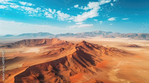 Aerial Desert Beauty Dunes and Ridges 