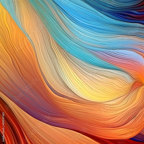 Abstract background with swirling colors and fluid shapes. Generative AI.