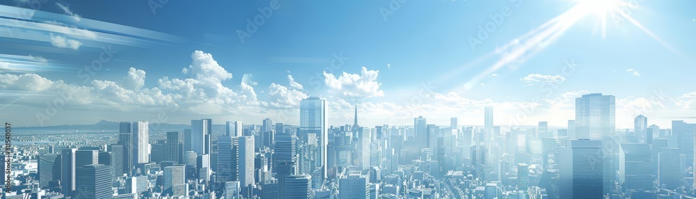 digital visualization of a cityscape with time dilation residences, featuring a towering skyscraper, a bustling street, and a serene river flowing through the center digital visualization of a cityscape with time dilation residences, featuring a towering skyscraper, a bustling street, and a serene river flowing through the center