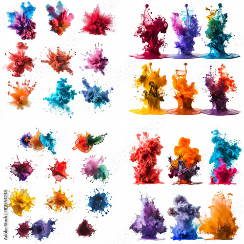 splatter spot stain splashing explosion ink rainbow spray smoke vibrant creativity watercolor paint