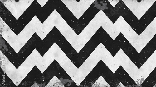 Crisp monochrome chevron pattern, highlighting intricate details. Perfect for repeating wallpaper or wrapping.