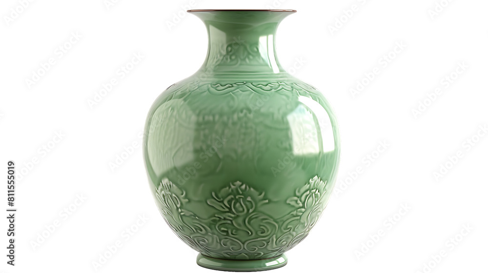 beautiful vase isolated on transparent background 