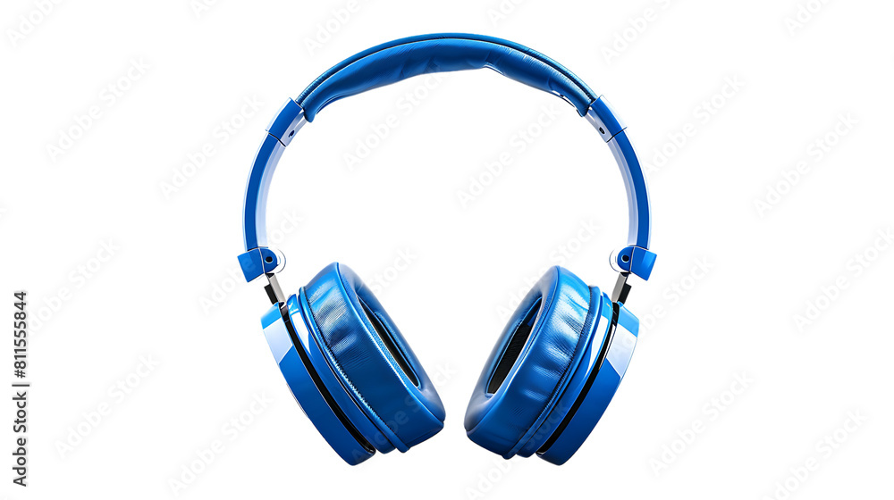 blue headphones isolated on transparent background blue headphones isolated on transparent background