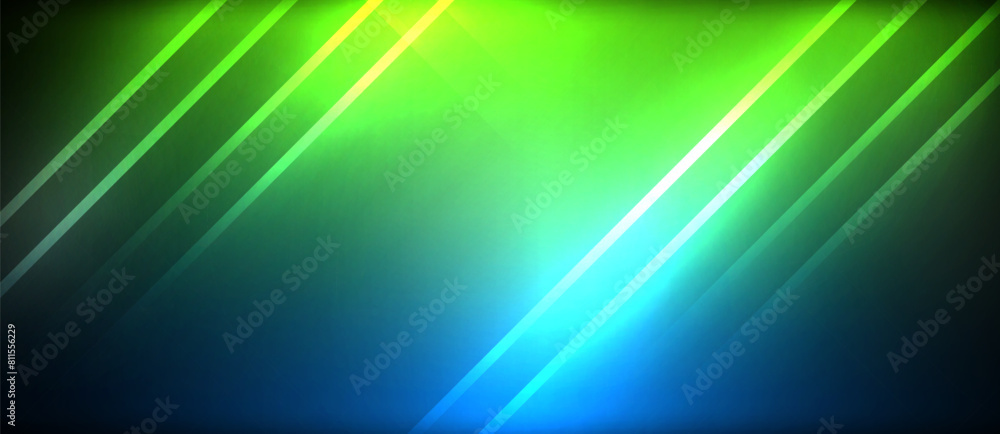 The colorful background features electric blue and magenta lines on a black backdrop, creating a visually stunning pattern with neon accents and lens flare effects The colorful background features electric blue and magenta lines on a black backdrop, creating a visually stunning pattern with neon accents and lens flare effects