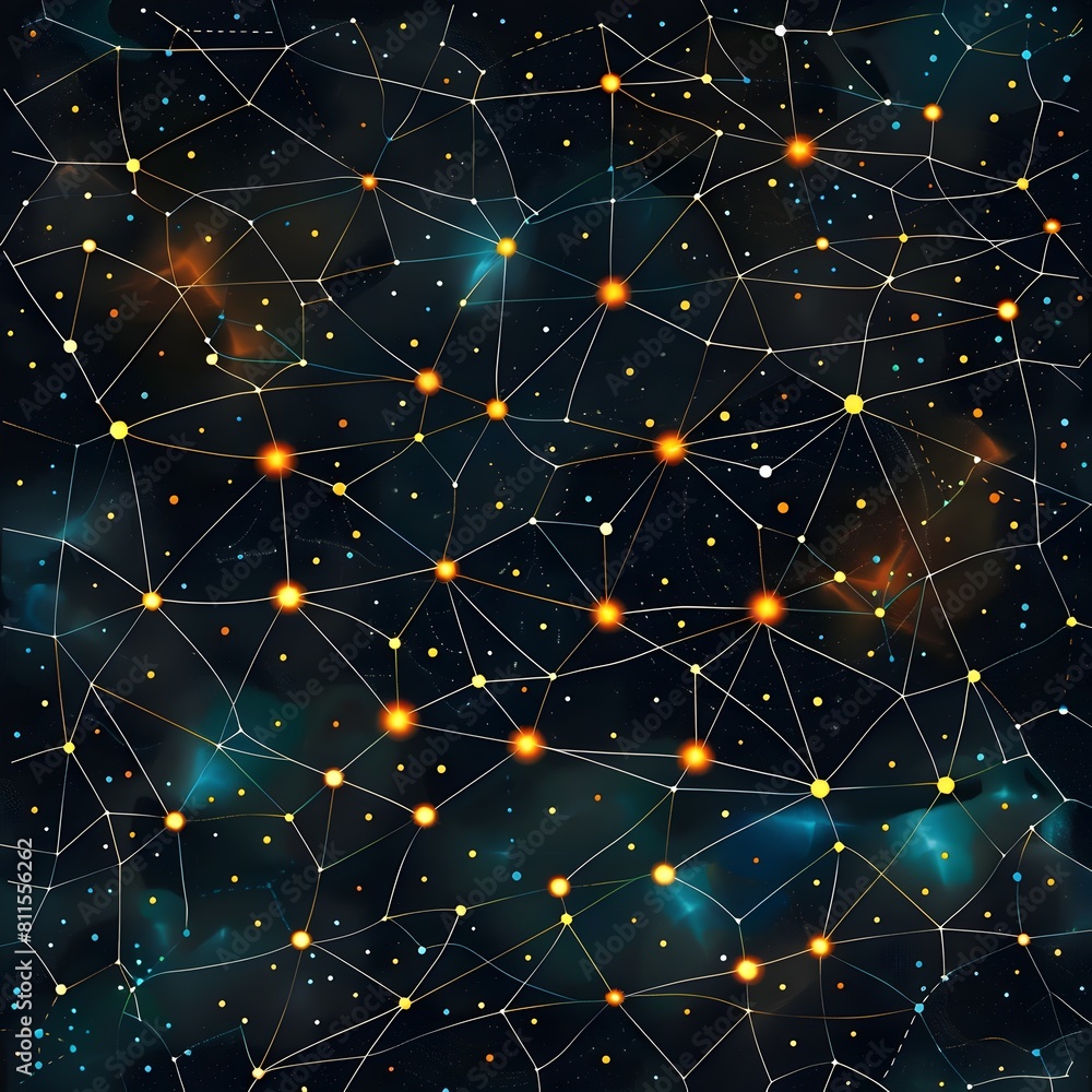 Fototapeta premium Index Illustrated as a Constellation of Interconnected Stars Representing Individual