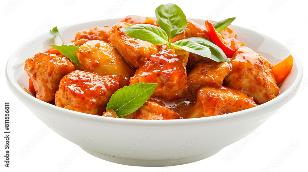 Bowl of delicious chicken curry isolated on transparent background Bowl of delicious chicken curry isolated on transparent background
