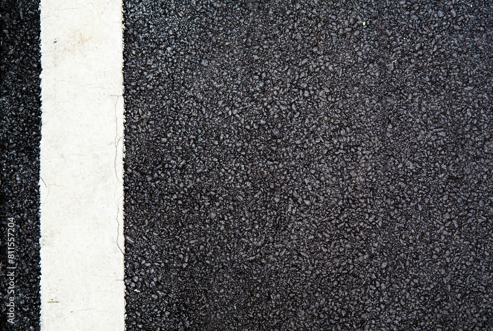 Fototapeta premium white line on the road texture.