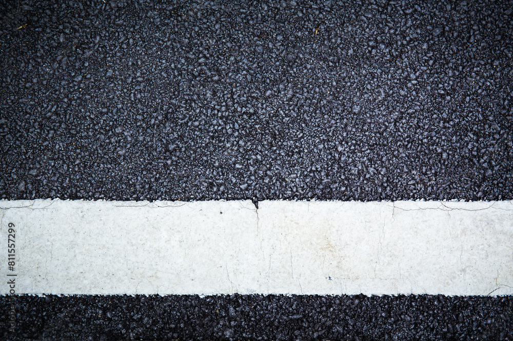 Fototapeta premium white line on the road texture.