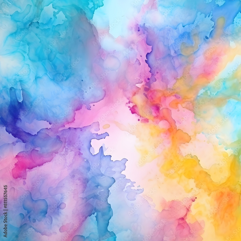 Colorful watercolor paint background texture. Generative AI.