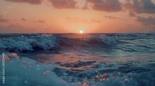 Beautiful shot of a seascape during the sunset