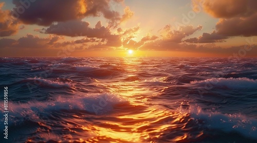 Beautiful shot of a seascape during the sunset