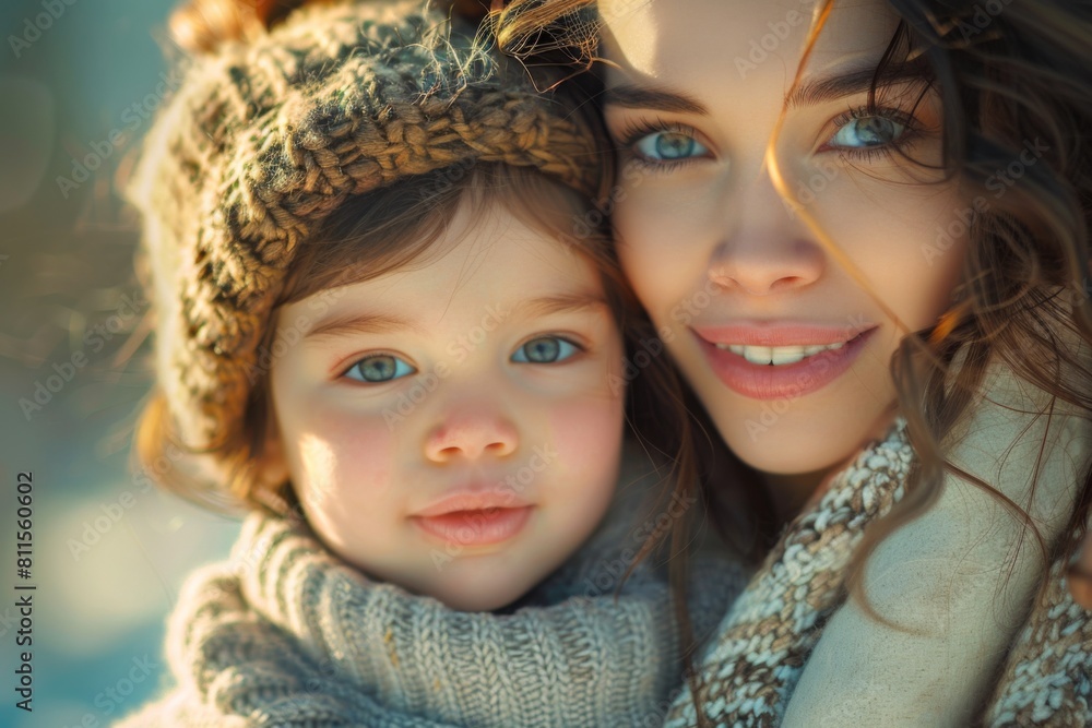 Happy Mother and her child created with Generative AI Happy Mother and her child created with Generative AI
