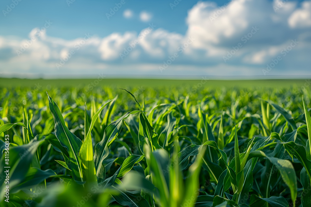 Obraz premium green wheat field