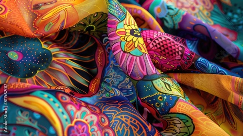 Elaborate vibrant scarf © AkuAku