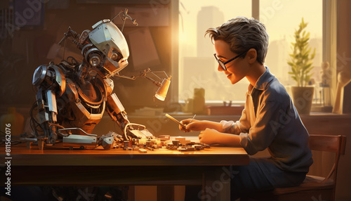 The Inventors Companion: A Man and a Robot Collaborating at the Table