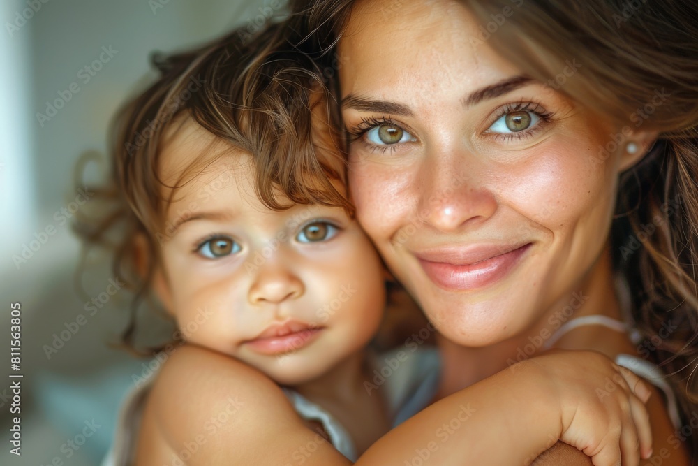 Happy Mother and her child created with Generative AI Happy Mother and her child created with Generative AI