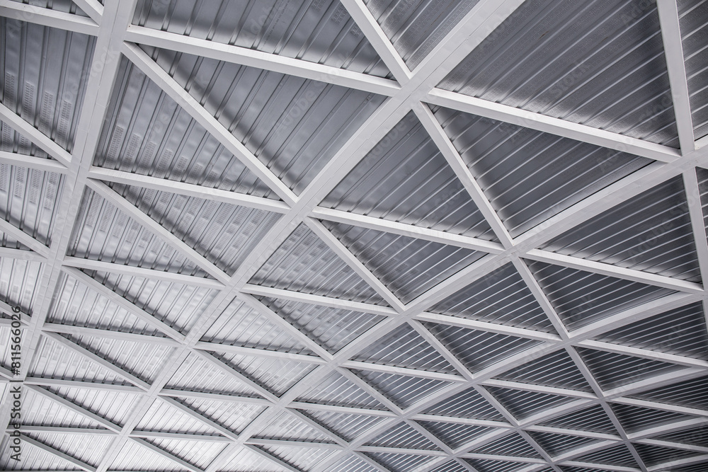 Obraz premium modern of metal roof structure of modern building