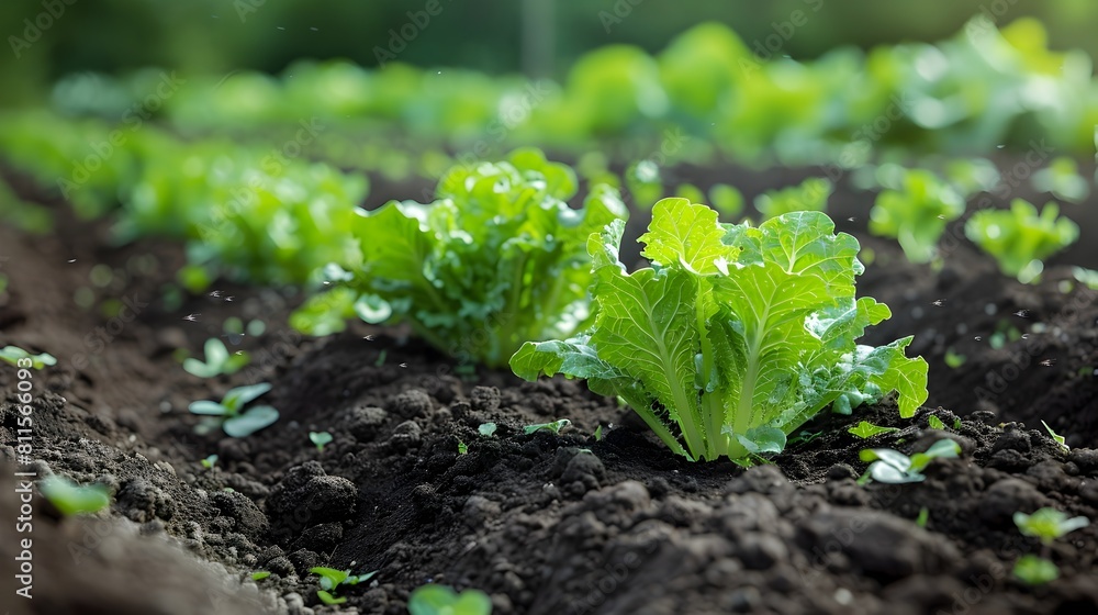 Organic vegetable farming with gardeners weeding on a fertile field Organic vegetable farming with gardeners weeding on a fertile field