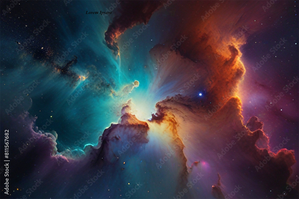 Beauty of nebulae in deep space