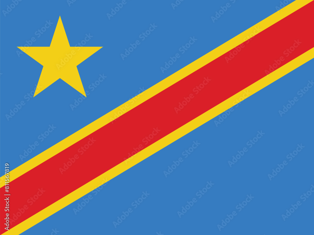 National Flag of Democratic Republic of the Congo. Democratic Republic of the Congo Flag. National Flag of Democratic Republic of the Congo. Democratic Republic of the Congo Flag.