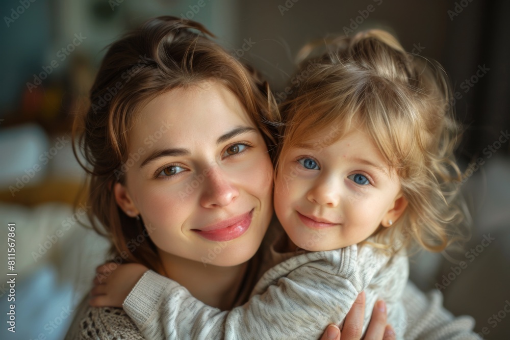 Happy Mother and her child created with Generative AI Happy Mother and her child created with Generative AI