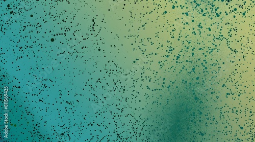 Abstract Gradient Background with Black Speckles, Turquoise to Green Hues, Ideal for Wall Art, Digital Prints, Graphic Design Elements and Textures