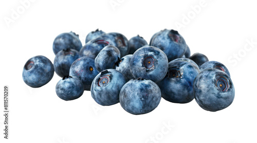 isolated natural and organic blueberry fruit