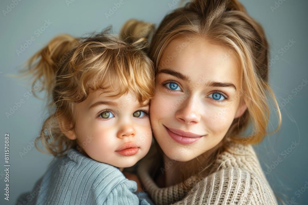 Happy Mother and her child created with Generative AI Happy Mother and her child created with Generative AI