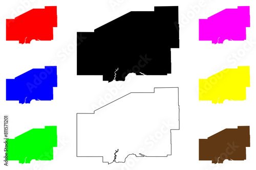 Matanuska-Susitna Borough, Alaska (Boroughs and census areas in Alaska, United States of America,USA, U.S., US) map vector illustration, scribble sketch Mat-Su Borough map