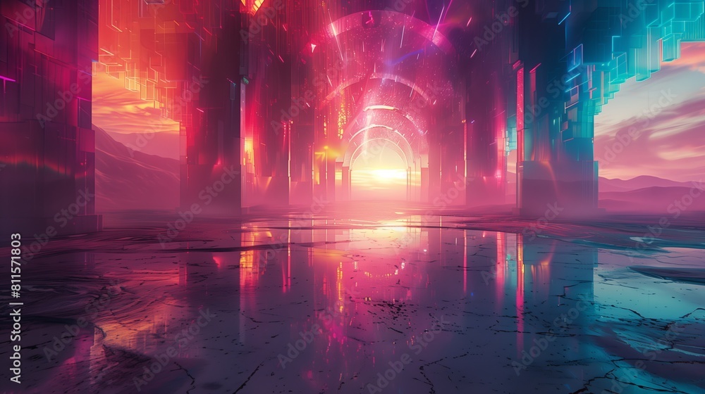 Beautiful landscape of an alien planet Beautiful landscape of an alien planet