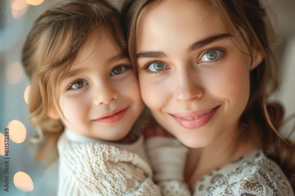 Happy Mother and her child created with Generative AI Happy Mother and her child created with Generative AI