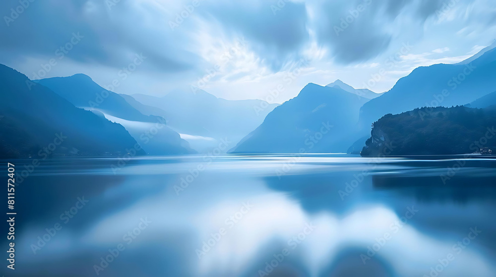 water movement amidst mountain beauty under a blue sky water movement amidst mountain beauty under a blue sky