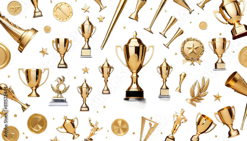 Obraz na płótnie champion success achievement award background trophy winner golden sport e cup concept football round final first city earth american soccer succeed victory competition business prize gold holding w salonie