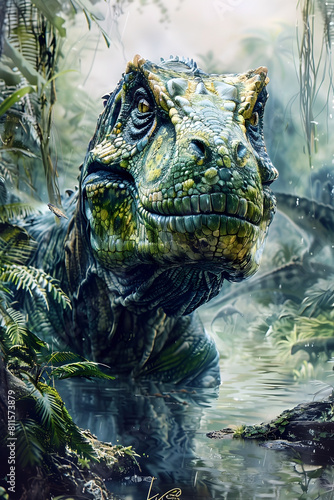 Prehistoric Reptile Thriving in Lush Jurassic-Era Ecosystem Observed by Paleontologists