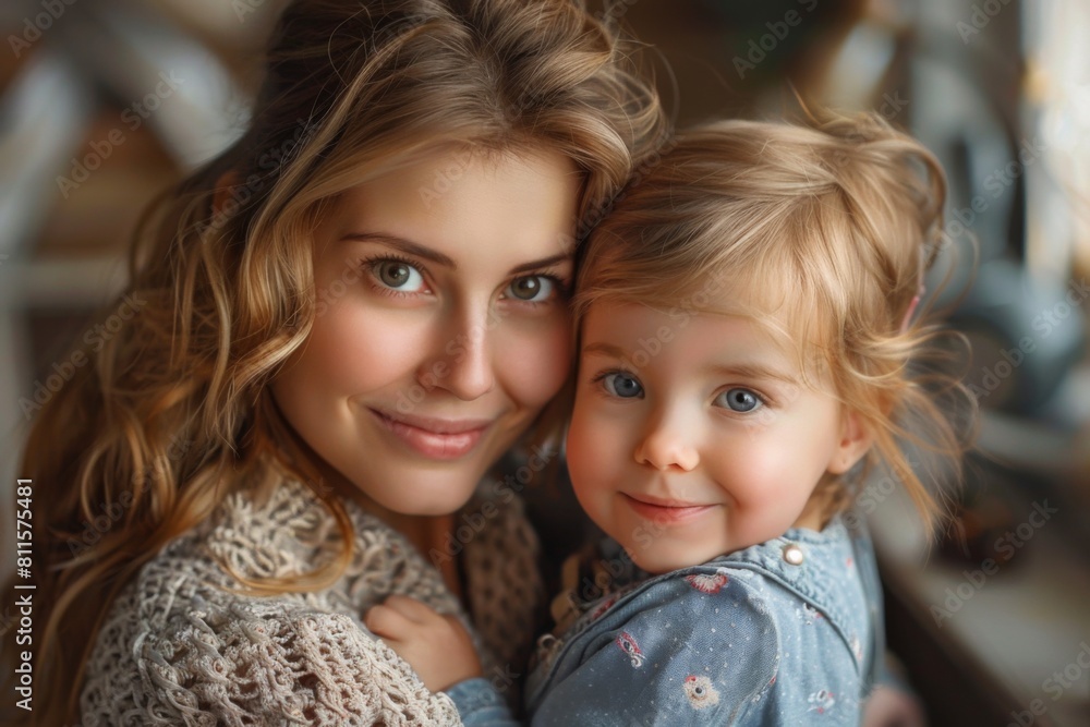 Happy Mother and her child created with Generative AI Happy Mother and her child created with Generative AI