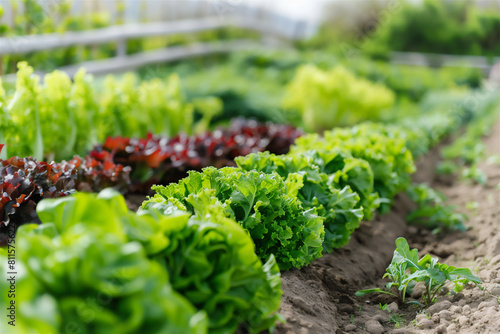 lettuce growing in a greenhouse