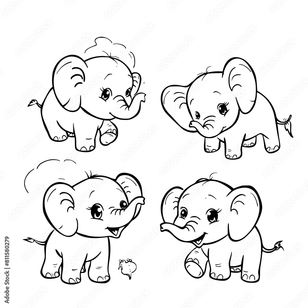 Obraz premium Elephant SVG, Elephant Svg, Elephant Clipart, Doodle Animal Svg, Doodle Elephant Svg, Cute Elephant Svg, Elephant Png, Elephant Vector, Jungle Animal Svg, Cute Baby Elephant Svg, Elephant Outline Svg,