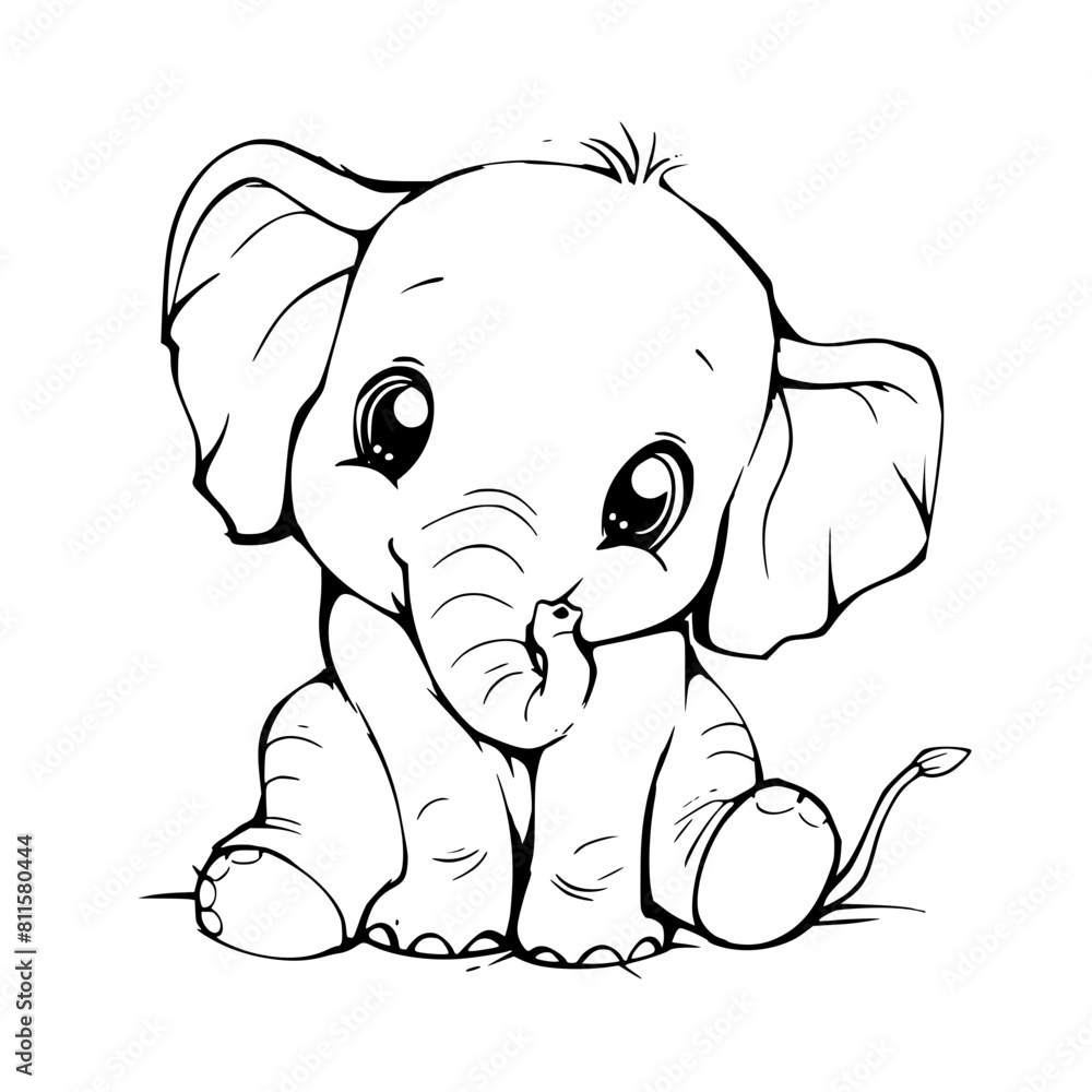 Fototapeta premium Elephant SVG, Elephant Svg, Elephant Clipart, Doodle Animal Svg, Doodle Elephant Svg, Cute Elephant Svg, Elephant Png, Elephant Vector, Jungle Animal Svg, Cute Baby Elephant Svg, Elephant Outline Svg,