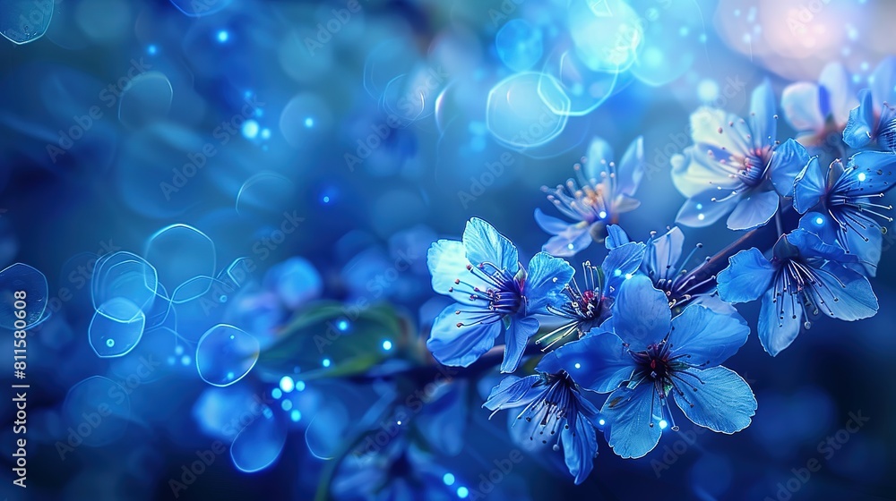Vibrant Blue Cherry Blossoms Herald Spring's Arrival in a Mesmerizing Bokeh Wonderland Vibrant Blue Cherry Blossoms Herald Spring's Arrival in a Mesmerizing Bokeh Wonderland