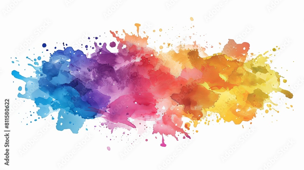 Celebrate the vibrant water color  festival with spring and is celebrated with a splash of colors, music, dance Colorful pastel drawing paper texture, for greeting poster design art wallpaper