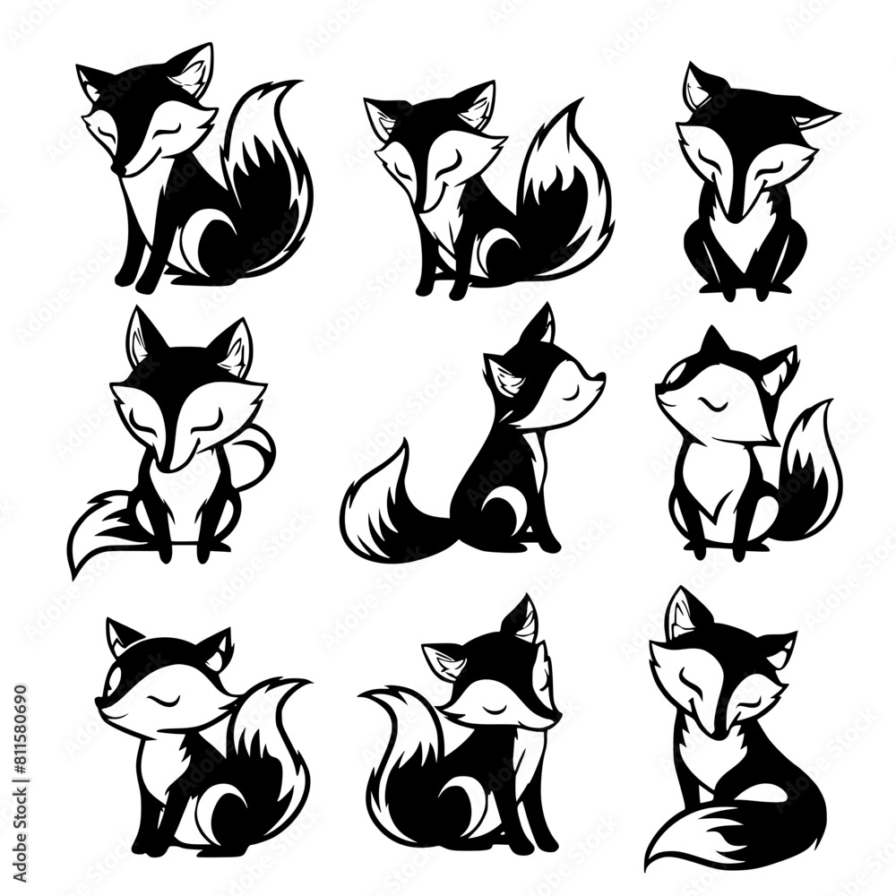 Baby Fox SVG, Fox Svg, Fox Clipart, Doodle Animal Svg, Doodle Fox Svg