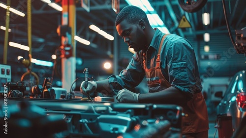 Technician working in auto shop