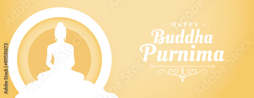happy buddha purnima or vesak day holiday wallpaper design