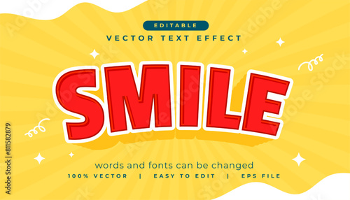 text edit style editable smile lettering
