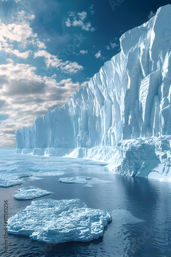 Towering Walls of Ice Caressing the Churning Oceans Amid Shifting Climates and Vanishing Coastlines