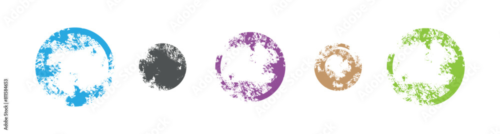 grunge buttons on white background grunge buttons on white background